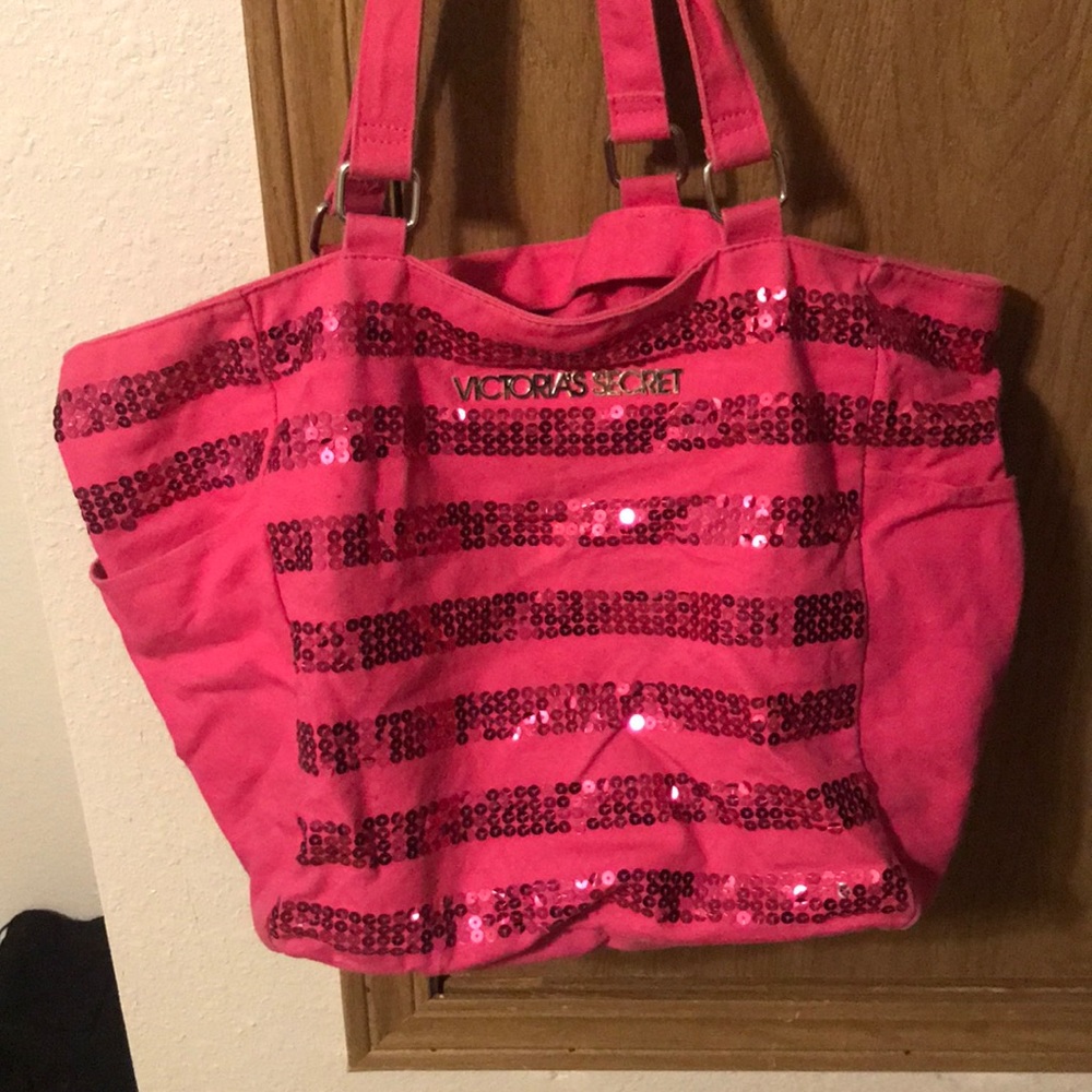 Victoria secret pink sequined bag